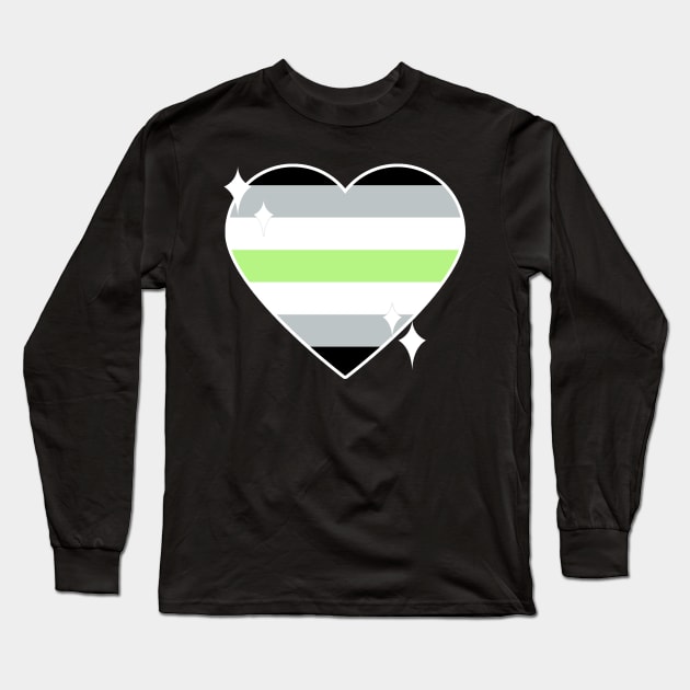 Kawaii Pride Collection - Agender Long Sleeve T-Shirt by rewordedstudios